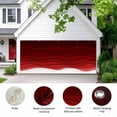 thumbnail image 2 of Red Ombre Stripes Garage Door Cover Banner 7 x 8 FT, Modern Abstract Sea Waves Aesthetic Garage Door Curtains Backdrop with Grommets for Indoor Outdoor Wall Party Porch Yard Decorations Background, 2 of 9
