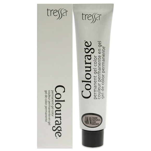 Tinte permanente en gel Colourage - 4NA marrón ceniza oscuro natural de Tressa para unisex - Tinte para cabello de 2 oz Tressa Color de pelo 2 oz