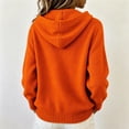 thumbnail image 4 of Luvrsol Cardigan Sweaters for Women Plus Size Hooded Lapel Collar Button Down Knit Jacket Solid Casual Sweater Coat S-3XL, 4 of 6