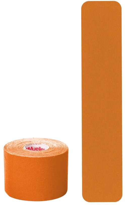 Mueller Kinesiology Tape, Precut I-Strip Roll, 20 strips, Orange