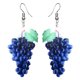 thumbnail image 1 of EeaseMX 1 par de pendientes colgantes de acrílico para mujer, delicados y creativos, color verde y azul (uva)., 1 of 7