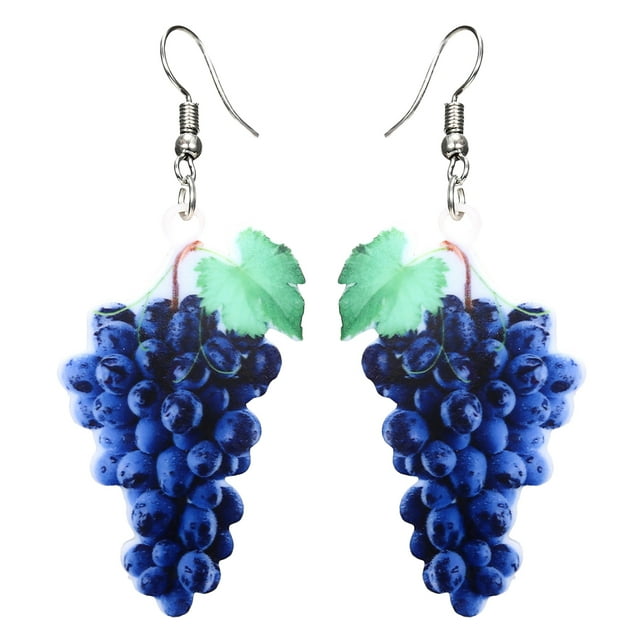 EeaseMX 1 par de pendientes colgantes de acrílico para mujer, delicados y creativos, color verde y azul (uva).