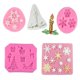 thumbnail image 2 of Molde de silicona para velas 3D, velas navideñas, portavasos para pasteles, herramientas de decoración para hornear, 50-1891, molde rosa solo incluido, 2 of 4