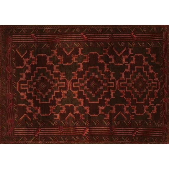 Ahgly Company Indoor Rectangle Persian Orange Traditional Area Rugs, 2' x 5'