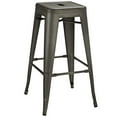 thumbnail image 3 of Modway Promenade Modern Aluminum Bistro Bar Stool in Brown, 3 of 3
