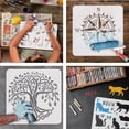 thumbnail image 7 of 4 Pcs Comics Frame Stencil 5.9x5.9" Reusable Starburst Polka Dot Graffiti Pattern Stencil Comic Strip Frame Drawing Template DIY Decoration Stencil for Painting on Scrapbook Paper Book diy, 7 of 7