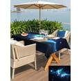 thumbnail image 4 of Outdoor Tablecloth with Umbrella Hole and Zipper, Navy Blue Black Rectangle Table Cloth 52x70 Inch Waterproof Tablecloth, Stars Sky Modern Art Picnic Table Cover for Patio Camping, 4 of 7