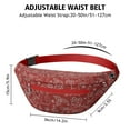 thumbnail image 3 of Fanny Pack Red Christmas Scene Pattern Waist Pack Bag,Running Cross Bag,Waterproof Large Fanny Packs for Women Men for Travel Running Hiking Cycling, 3 of 6