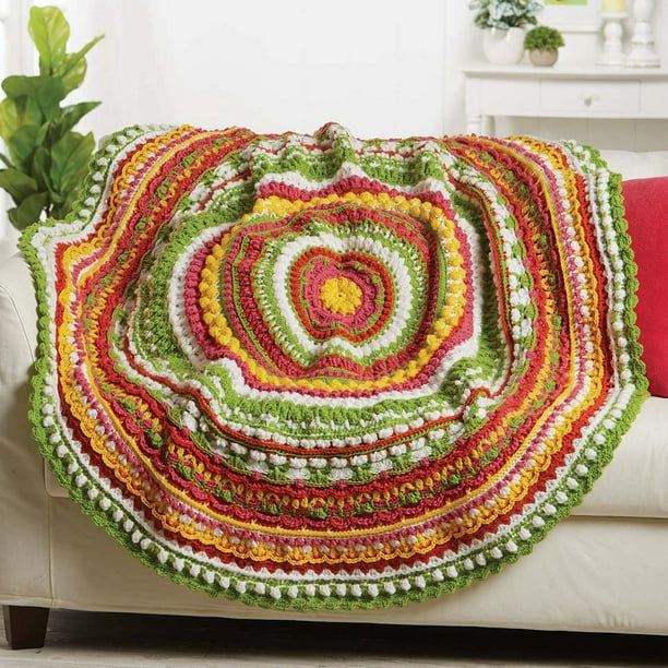 Herrschners® Zinnia Crochet Afghan Kit - Walmart.com - Walmart.com
