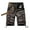 Coffee, variant on Homenesgenics Cargo Pants for Men Shorts with Pocket Men Casual Solid Zipper Button Multi-pocket Cropped Cargo Shorts