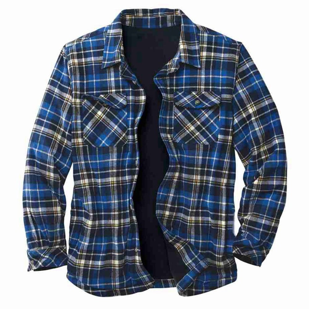 New Mens-Padded Fleece Lined Shirt 