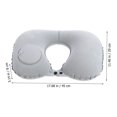 thumbnail image 4 of EeaseMX 2 almohadas ecológicas para la siesta, sencillas y con soporte para el cuello (gris y rojo), 4 of 8