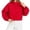 D04# Red, variant on Women's Cropped Jackets Lightweight Windbreaker Mock Neck Jackets Snap Button Long Sleeve Casual Fall Winter Outerwear Coat,White,S