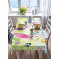 thumbnail image 3 of Easter Rectangle Tablecloth, Spring Bunny Colorful Rabbit Eggs Butterfly Blue Green Waterproof & StainResistant Tablecloth, Washable Oil-proof Table Cover for Dining/Party/Wedding/Buffet 60x84 In, 3 of 9