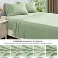 thumbnail image 3 of [Cooling Bamboo Sheets] Silky Soft 4pcs Bamboo Bed Sheet Set, Cooling Bamboo Blend Sheets Set With 16 Inch Deep Pocket Luxury Sheet Set, 3 of 11