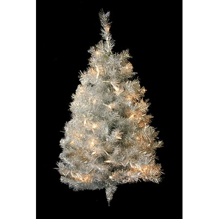 3 pre lit silver tinsel artificial christmas wall tree 3 pre lit silver tinsel artificial christmas wall tree