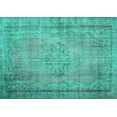 thumbnail image 1 of Ahgly Company Machine Washable Indoor Rectangle Persian Turquoise Blue Traditional Area Rugs, 4' x 6', 1 of 4