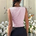 thumbnail image 6 of jobturf Floral Lace Tank Tops for Women Asymmetric Hem Slim&nbsp;Fitted Sleeveless Shirts Going Out Summer Blouses Beach Vacation Outfits S-XL, 6 of 6