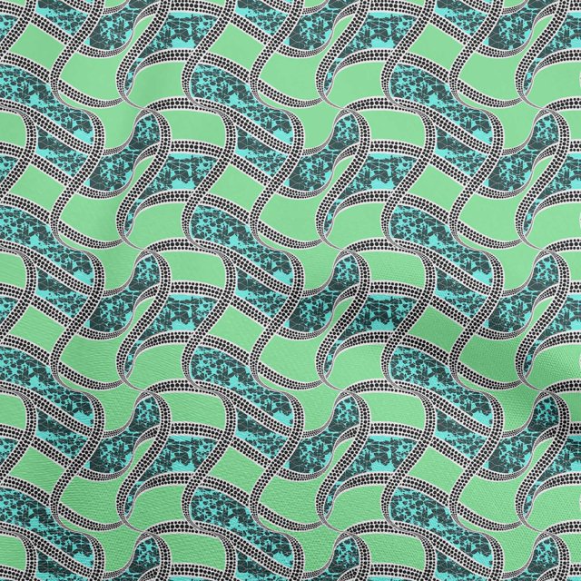 oneOone Velvet Light Green Fabric Abstract Dot Sewing Material Print Fabric by The Yard 58 Inch Wide