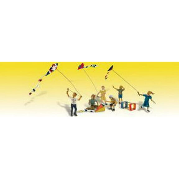 Woodland Scenics A1937 HO Scenic Accents Windy Day Play Figures (Pack of 8)
