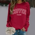 thumbnail image 2 of UJNDER Women's Fall Winter Casual Loose Fit Letter Floral Print Sweatshirt for Women Cozy Lightweight Everyday Pullover Red XXL, 2 of 4
