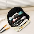 thumbnail image 2 of FORMRS Makeup Bag Travel Cosmetic Organizer for Women Fold Flat Zipper Pouch with Handle, Halloween Cute Ghosts, 2 of 8