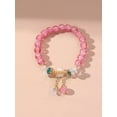 thumbnail image 2 of EOEMY Ball Charm Flower Decor Pink Beaded Bracelet For Women Men Stretchy Stackable-Default, 2 of 4