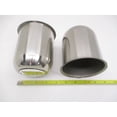 thumbnail image 4 of 2- Stainless Metal Trailer Wheel Center Hub Cap Covers 3.75 Bore Chrome End Cap, 4 of 5