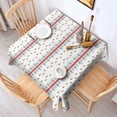 thumbnail image 2 of Christmas Tree and Bird Pattern Square Tablecloth,Waterproof Square Table Cover,Wipeable Spillproof Washable Table Cover for Home Kitchen Party Decor 60"x60"(152x152cm), 2 of 6