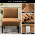 thumbnail image 4 of Armless Accent Chair Covers, Stretch Armless Chair Slipcover Velvet Removable Covers Furniture Protector for Living Room Bedroom, 4 of 7