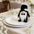 thumbnail image 4 of TONGYIJIA Wedding Gnome Couple, Bride Groom Lint Dolls Romantic Decor, Engagement Party Supplies Table Centerpiece for Bridal Shower Gift, 4 of 6