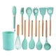 thumbnail image 2 of Cocina Herramientas de cocina Conjunto Manejo de silicona Manejo de madera Pincel de aceite Spaghetti Garra Hornear Cocina Accesorios de utensilios de cocina Luz verde 12 piezas sidaley HA028300-02, 2 of 7