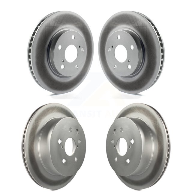 Genius Front Rear Coated Disc Brake Rotors Kit for Car 2010-2013 Lexus IS250 C Vehicles Built Canadian Market KG-101039
