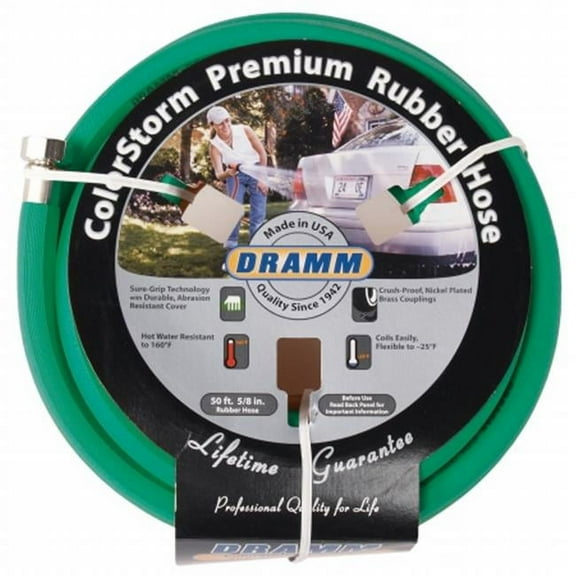 63in. X 50ft. Green ColorStorm Premium Rubber Hose