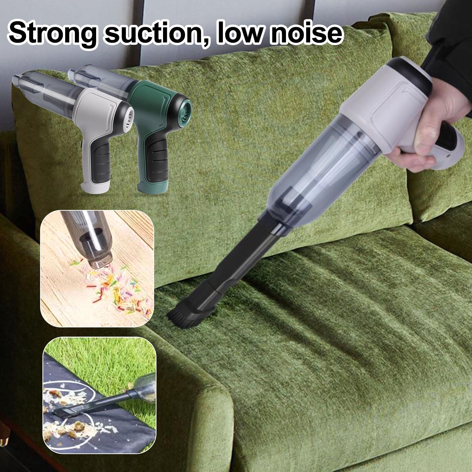Pebbuoy Electric Air Duster Car Vacuum Cleaner High Power 5000Pa Strong Suction Rechargeable Portable Handheld Dust Remover