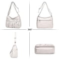 thumbnail image 3 of KXF Women Crossbody Handbags Waterproof Shoulder Bag Ladies Soft Leather Purse Satchel Multi Pocket Messenger Bag, 3 of 9