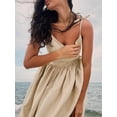 thumbnail image 6 of Women Cocktail Dresses Sweetheart Neck Long Dress Tie-up Tighten Waist Vacation Dresses Sleeveless Backless Casual Dresses Flowy Cami Dresses for Summer, 6 of 8