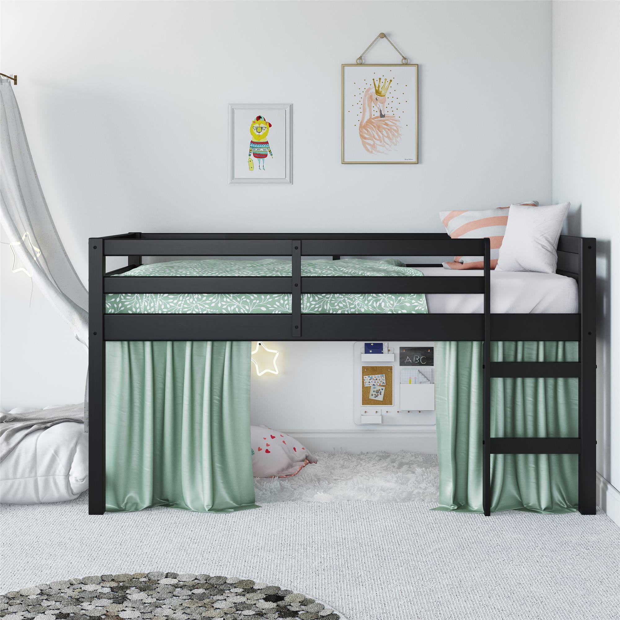 DHP Benson Junior Twin Loft Bed, Black eXtremes