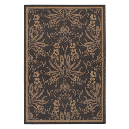 Victorian Cottage Gardens - Couristan Recife Garden Cottage Rug, Black/Cocoa