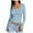 Blue, variant on EDFBUYKRS Women Tunic Tops Casual Long Sleeve Shirts Crew Neck Fall Tops Basic Tees Floral Dressy Blouses Xs