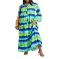 thumbnail image 1 of PENGXIANG Robe Fluide pour Femmes avec Manches Longues et Décolleté en V, 1 of 9