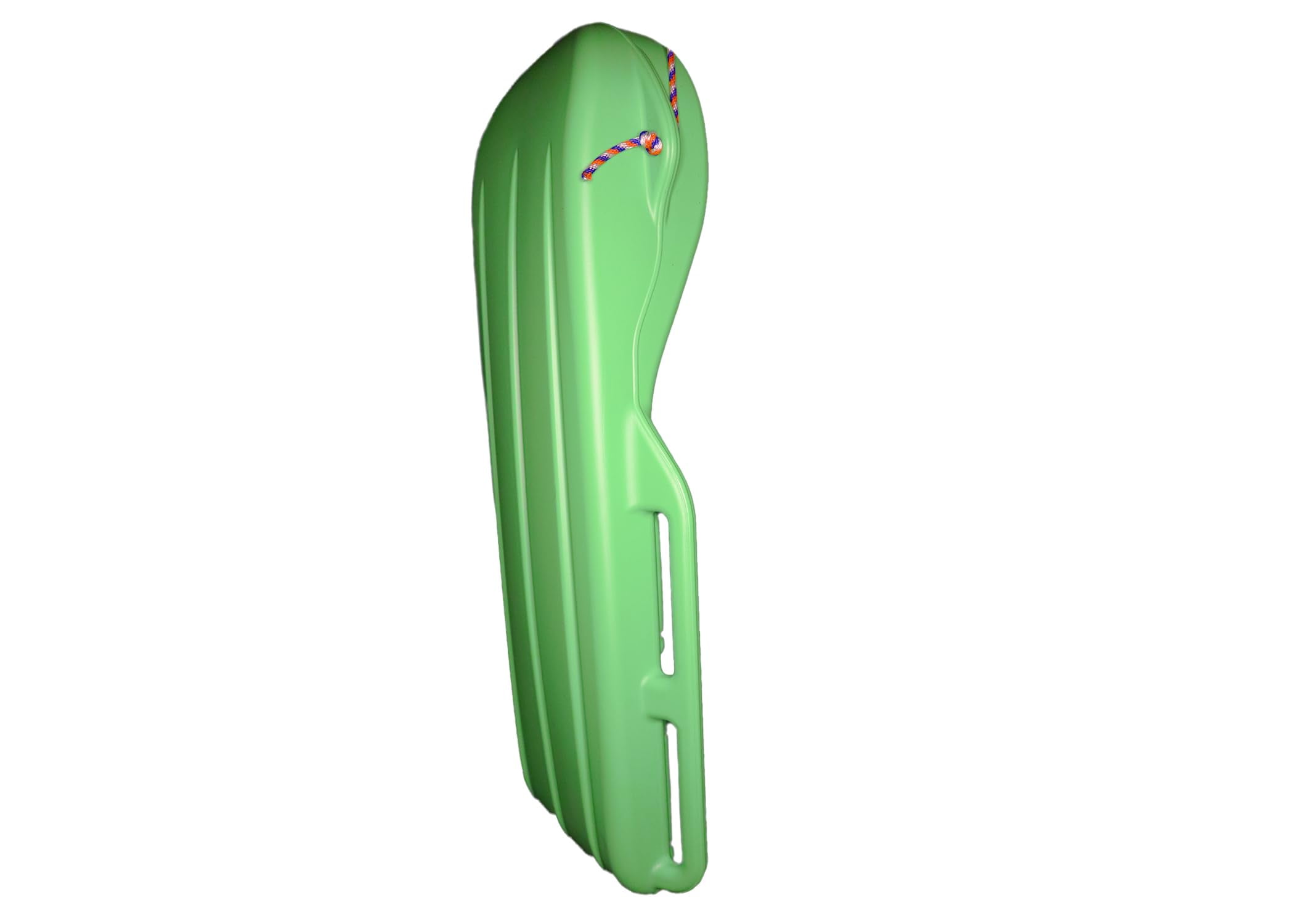 The Original Retro Racer Snow Sled by Confer Plastics, Green Glider Color, Durable Design for All Ages, Made in USA, Available as a Single Sled for Quick Rides