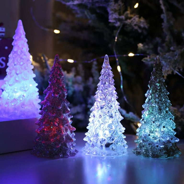 Clearance Christmas Decoration 1 Pack Acrylic Christmas Tree Lamp,  Enchanted Light Up 7 Colors Changing Lights, 5 x 2 Inch Mini Christmas Tree  with Lights for Room Table Decor （1Pcs） - Walmart.com