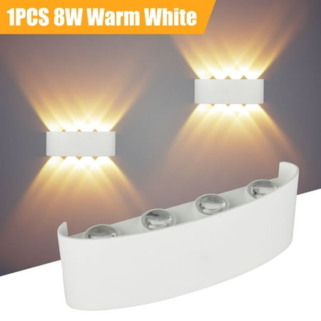 

Modern Wall Sconces EEEkit Waterproof LED Wall Sconce Light Fixture Up Down LED Wall Lamp 8W Night Light for Outdoor Indoor Bedroom Living Room Hallway Porch Warm White