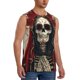 thumbnail image 2 of Balery Gothic Skull With Roses Camisetas sin mangas para hombre, absorbe la humedad y protege contra el mal olor.-XX-Large, 2 of 7