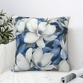 thumbnail image 6 of YFYANG Square Decorative Throw Pillow Case (Without Pillow Insert), Magnolia Flower Pattern Bedroom Sofa Car Cushion Cover, 18"x18", 6 of 9