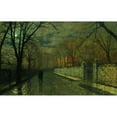 thumbnail image 3 of John Atkinson Grimshaw 14x11 Black Modern Framed Museum Art Print Titled - Figures in a Moonlit Lane After Rain, 3 of 5