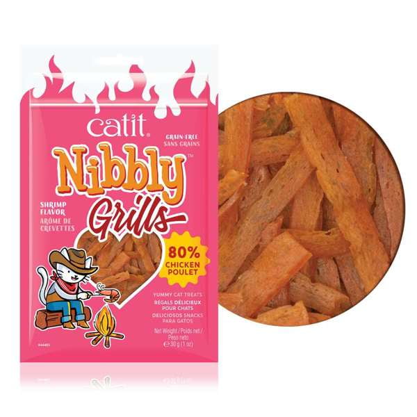 Catit Nibbly Grills Cat Treats Chicken and Shrimp Flavour, 30 G