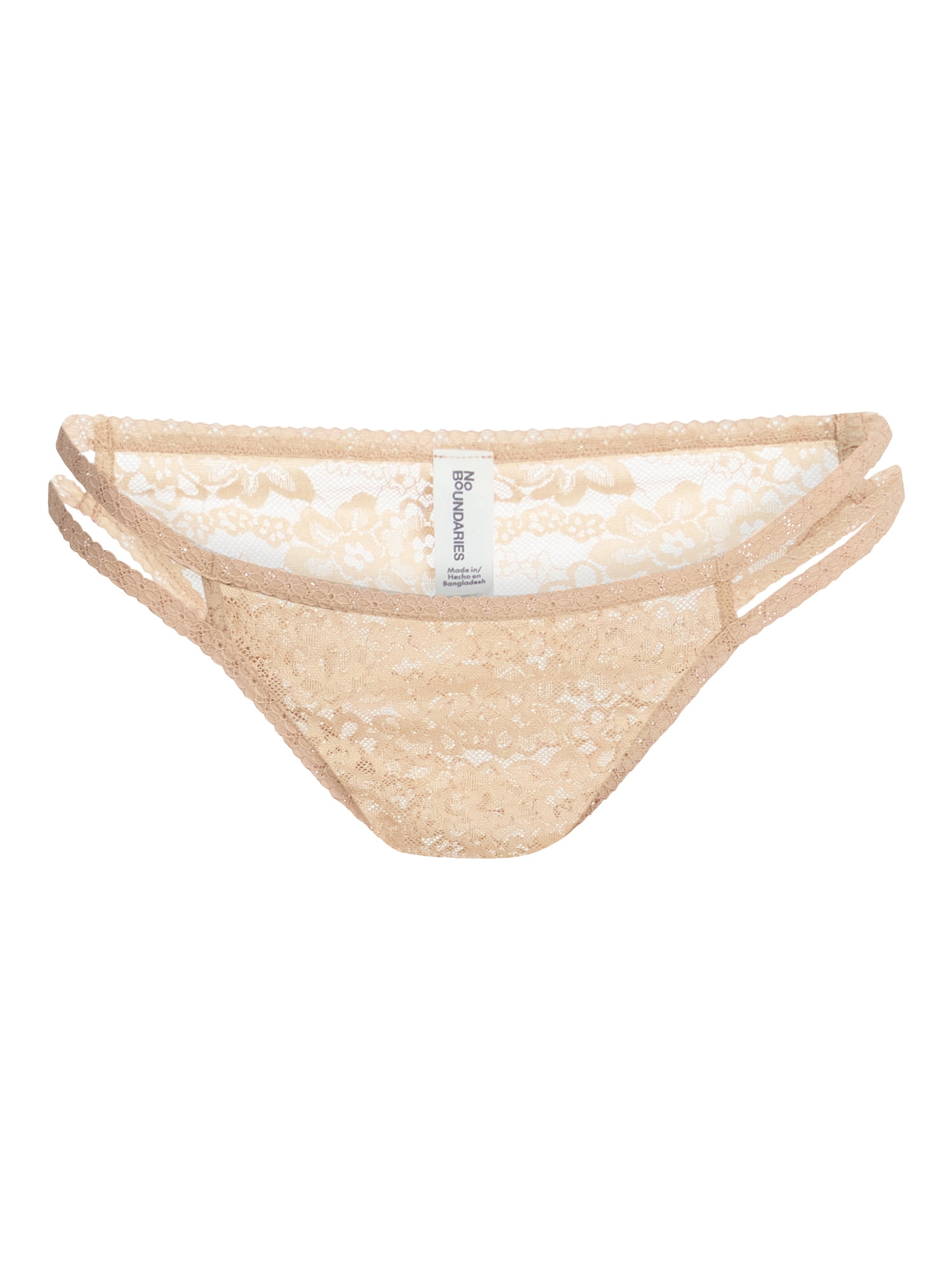 No Boundaries Strappy Lace Cheeky Panties, 3-Pack, Women's, Sizes XS-XXXL
