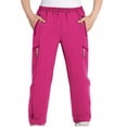 thumbnail image 5 of ATOGUTA Kids Ski Pants Warm Fleece Windproof Water Proof Outdoor Hiking Ski Pants Size 6-17, Hot Pink, 5 of 6